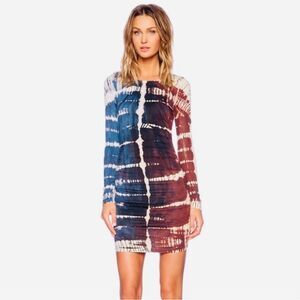 Gypsy 05 Tie Dye Ruched Fitted Dress Size XS